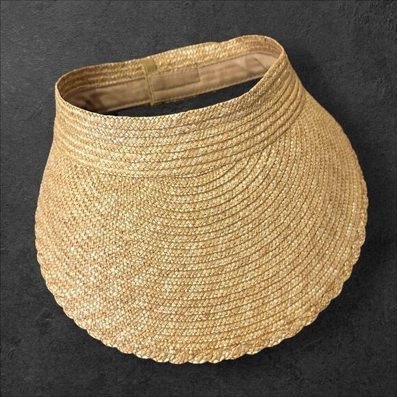 Preston & York Straw Visor Women’s Hook And Loop Closure Adjustable One Size - Picture 1 of 5